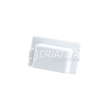 PUXADOR VIALE 96MM CONCHA QUADRADO BRANCO BRILHANTE CRIAT